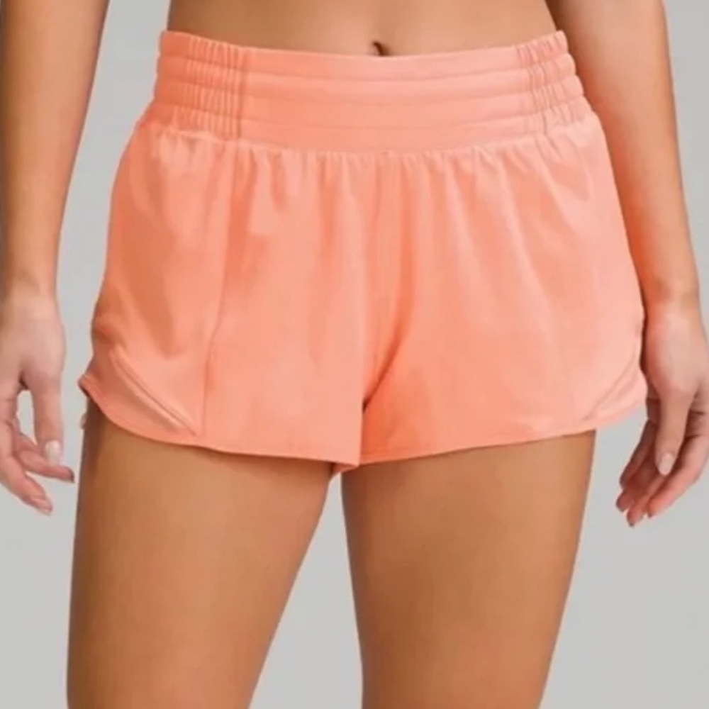 Lululemon Hotty Hot High Rise Shorts 2.5” Sunny Coral - Picture 1 of 8